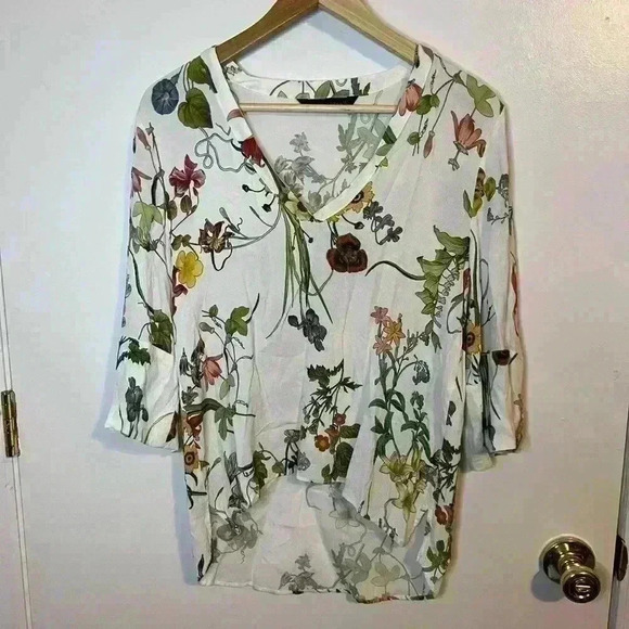 Zara Woman Floral Top - Picture 1 of 3